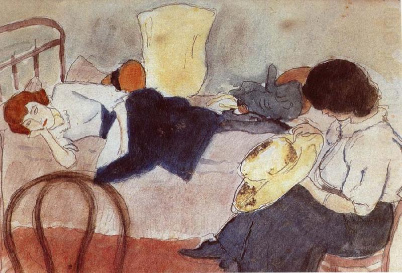 Jules Pascin Aiermila and Lucy china oil painting image